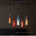 Wine bottle Shape Glass Pendant Lamp for Indoor Decoration